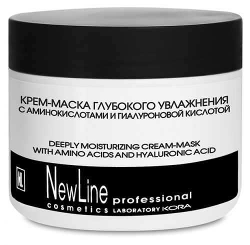 NEW LINE Крем-маска глубокого увлажнения с аминокислотами и гиалуроновой кислотой 300 мл
