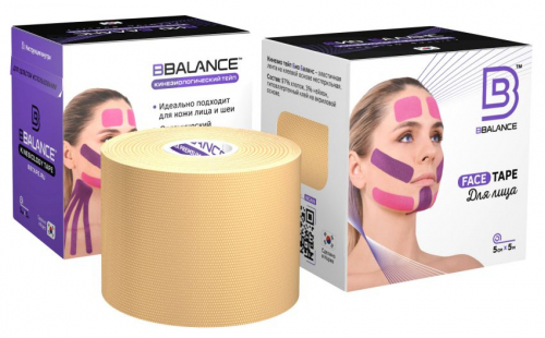 Тейп для лица BB FACE TAPE™ 5 см × 5 м хлопок бежевый