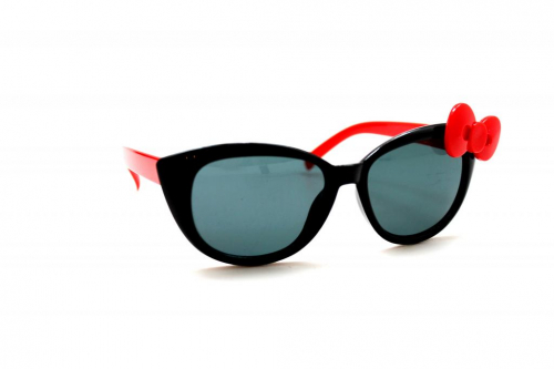 детские солнцезащитные очки черный красный бант
