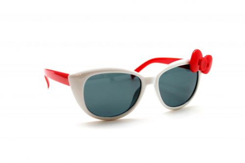 детские солнцезащитные очки белый красный бант