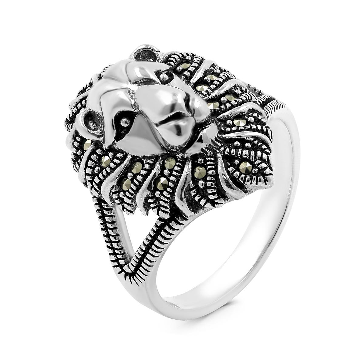 Серьги из серебра с марказитами и чернением 925 пробы HE1460