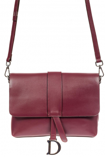 Женская сумка из натуральной кожи, цвет красный