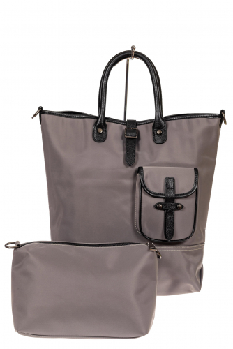 Текстильная женская сумка тоут, цвет серый