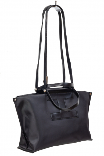Текстильная сумка-трапеция, цвет чёрный