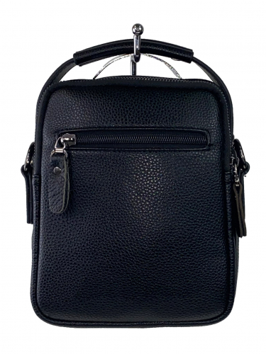 Маленькая мужская сумка под документы из натуральной кожи, цвет чёрный