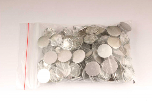 Стразовые серединки пластик (серебро), 12мм, упак. 100 шт( +- 5) В наличии