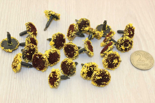 Серединки для цветов (желто-коричневый), d-1.3см, упак. 50гр (прибл.170шт) В наличии