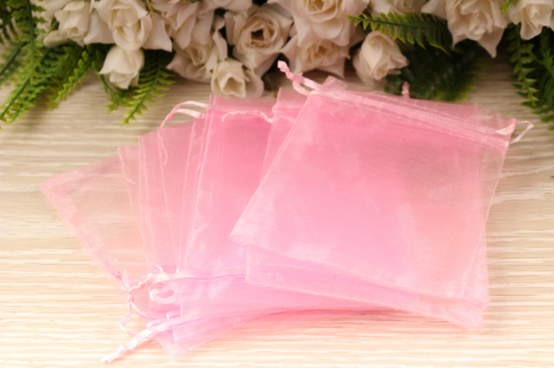 Мешочек подарочный из органзы (розовый) 12*9см, упак.10шт. В наличии
