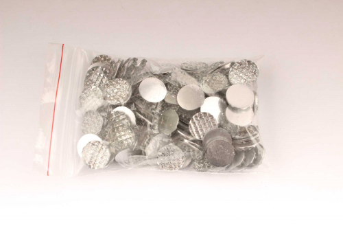 Стразовые серединки пластик (серебро), 12мм, упак. 100 шт( +- 5) В наличии