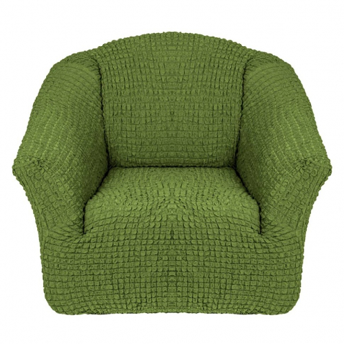Чехол натяжной для кресла без юбки зеленый