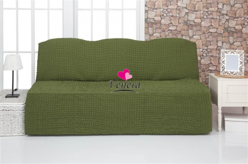 Чехол на трехместный диван без подлокотников оливковый 222, Характеристики
