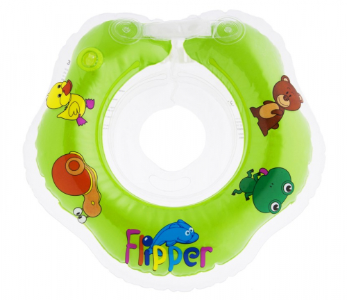 Круг для купания новорожденных Flipper зеленый