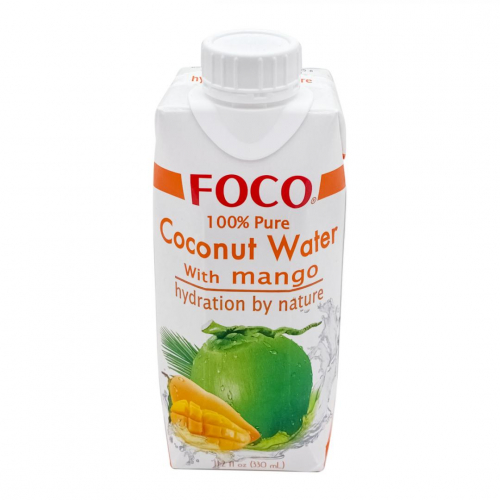 FOCO Coconut water with mango Кокосовая вода с манго 330мл