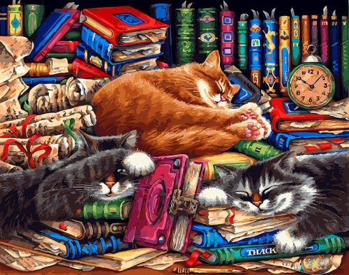 275-AB Библиотека кошек (Белоснежка)
