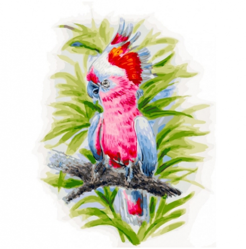 361-AS Розовый попугай (Белоснежка)