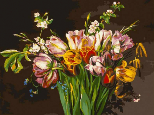 261-AS Голландские тюльпаны (Белоснежка)