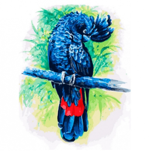 362-AS Синий попугай (Белоснежка)