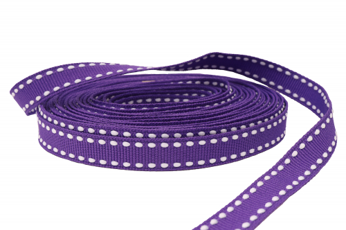 Декоративная лента с прострочкой (фиолетовый), 10мм * 6 ярдов В наличии