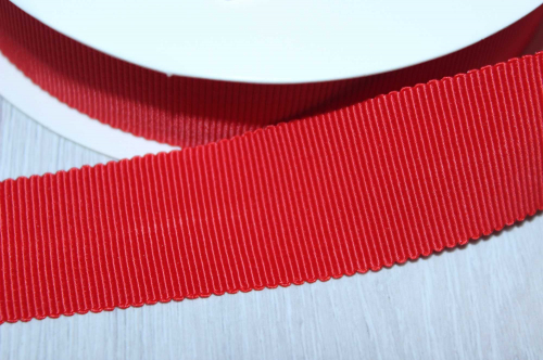 Декоративная лента (красный), 25мм *20ярдов(+-1) В наличии