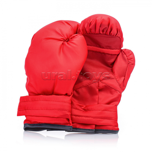 Набор для бокса: груша 50см х Ø20см (оксфорд) с перчатками. Цвет красный-василек, принт 