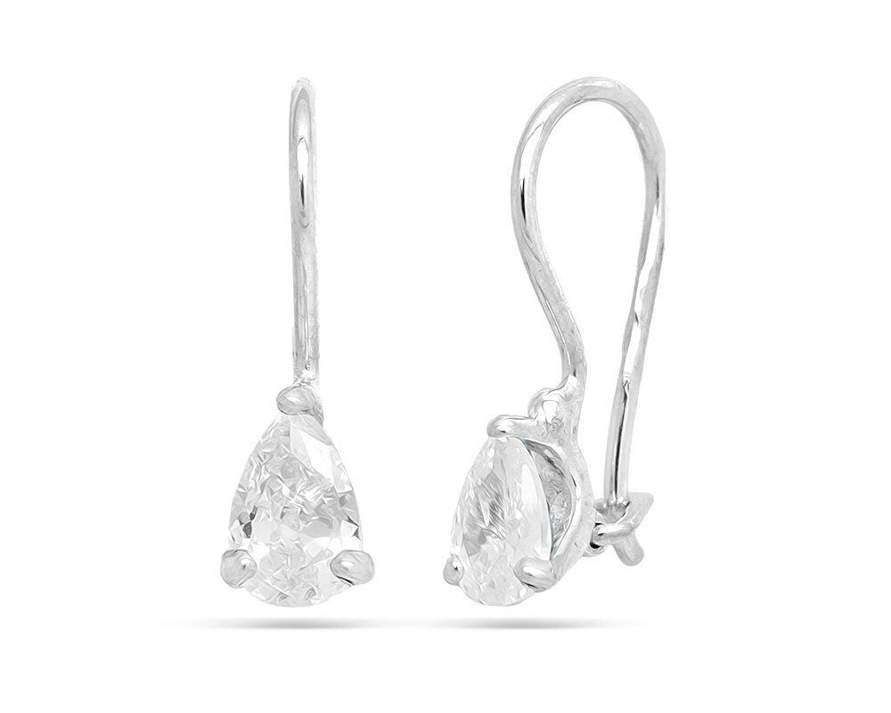 Серьги из серебра куб.циркон., С1396
