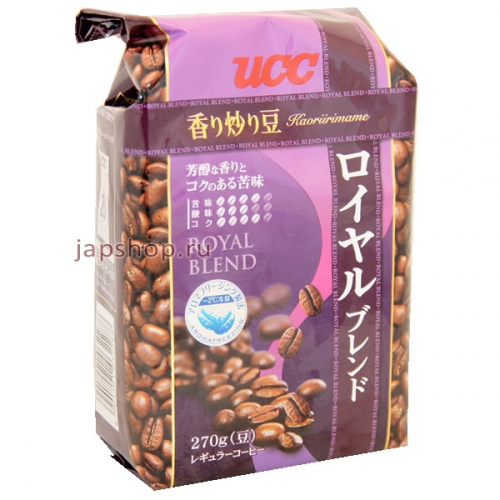 UCC Kaori Irim Ame Royal Blend Кофе зерно, мягкая упаковка, 270 гр (4901201032288)