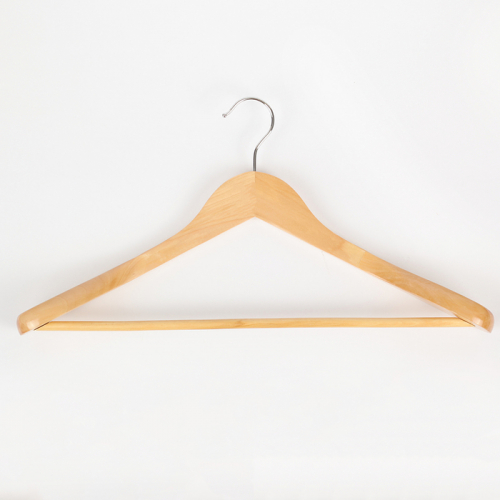 Вешалка-плечики для верхней одежды с перекладиной, размер 48-50, цвет светлое дерево