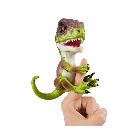 3782 Интерактивный динозавр Стелс,зеленый с фиолетовым 12 см