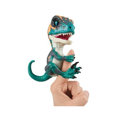 3783 Интерактивный динозавр Фури,темно-зеленый с бежевым 12 см