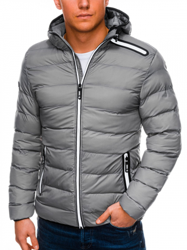 Куртка мужская зимняя стеганая C451 - серая