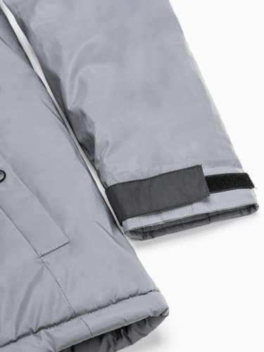 Куртка мужская зимняя светоотражающая C462 - серая