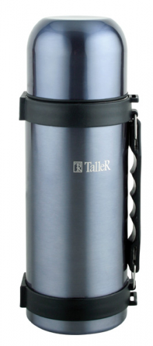 22405-TR Термос TalleR, 1л.нопочный переключатель, узкое горло, стопер, ремень, ручка.