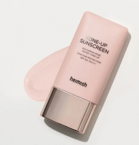 HEIMISH BULGARIAN ROSE TONE-UP SUNSCREEN SPF50+++ Солнцезащитный тонирующий праймер с розой 30ml