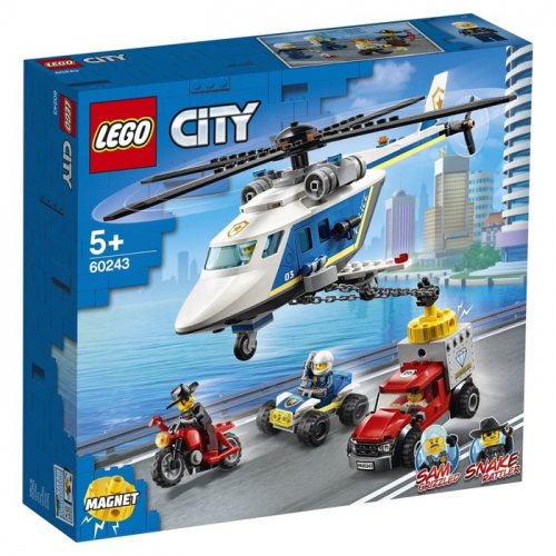 Конструктор Lego City «Погоня на полицейском вертолёте»