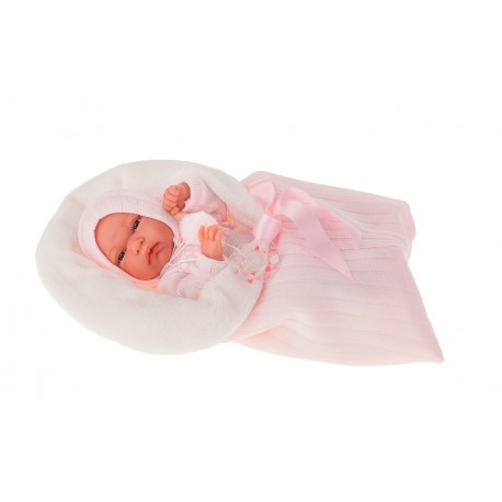 6024P кукла-младенец Эльза в розовом, 33 см