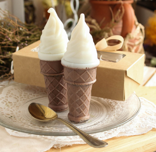 Мыло ручной работы Пломбир в форме мороженого арт.milotto003547
