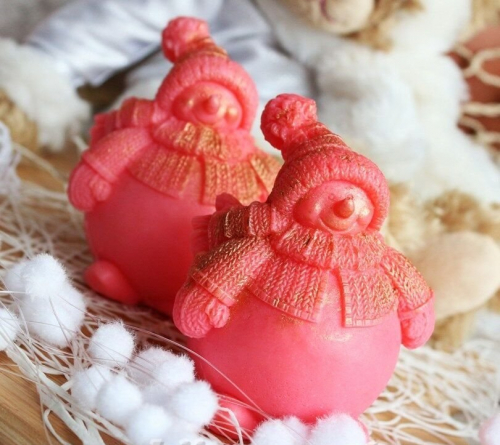 Ягодный Снеговик - авторское домашнее оливковое подарочное мыло арт.Milotto002929
