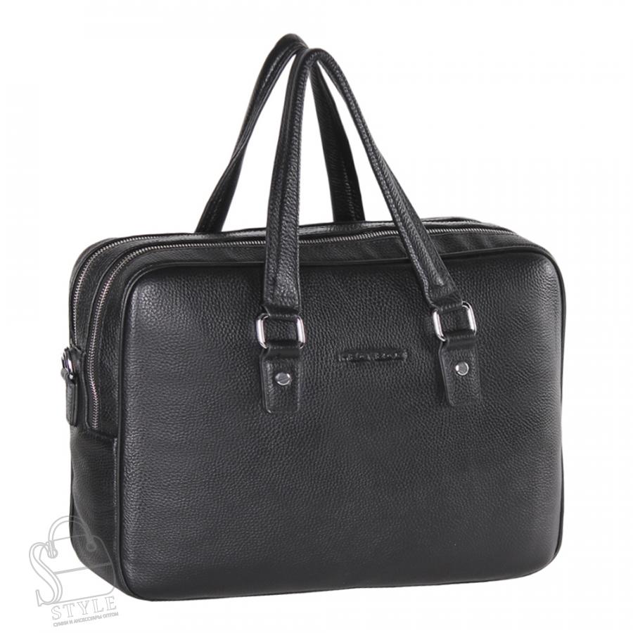 Портфель мужской кожаный 66306H black Heanbag