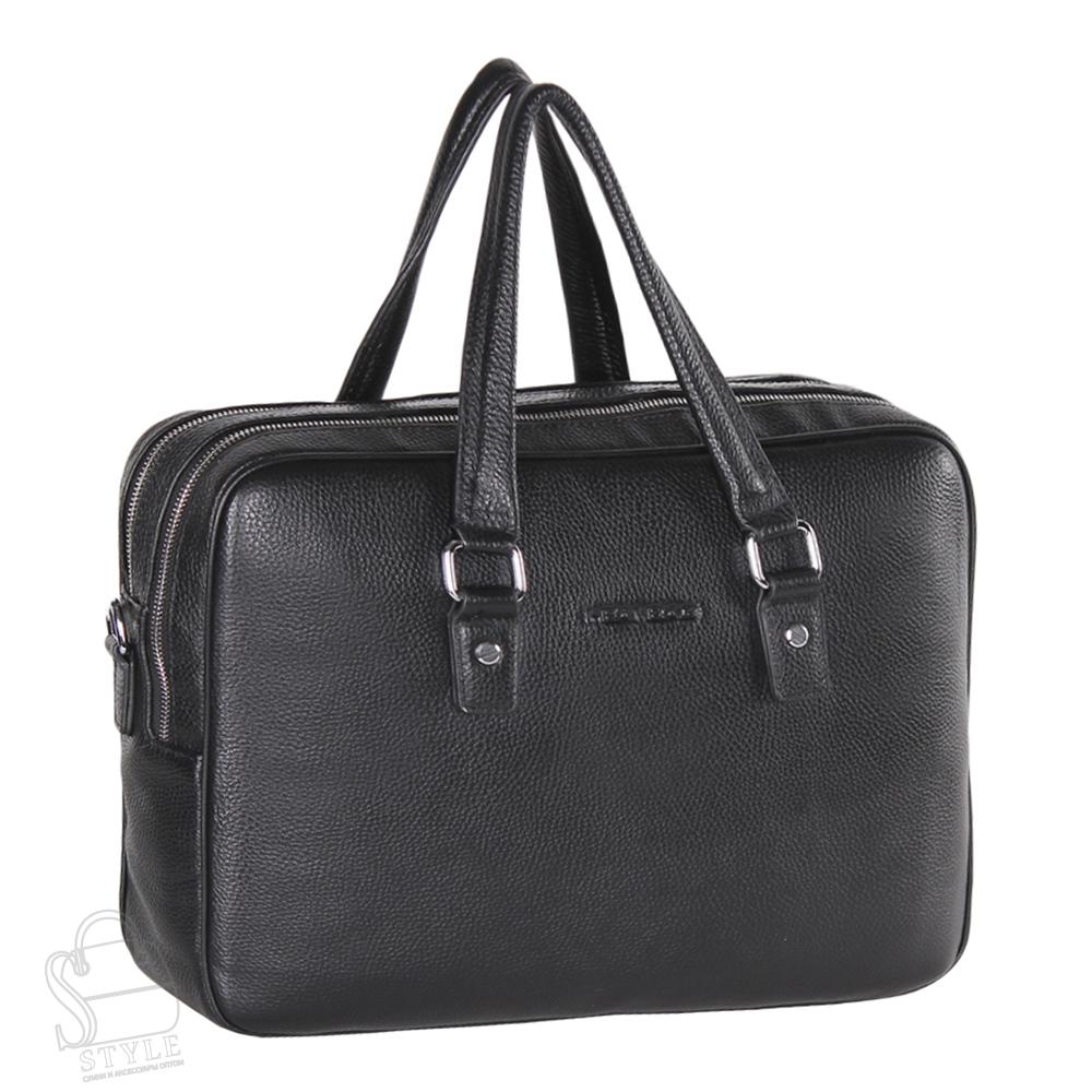 Портфель мужской кожаный 66306H black Heanbag