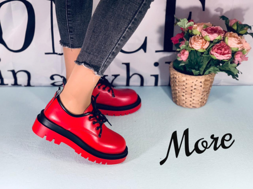 Море 8811-5 Ботинки женские красн иск кожа
