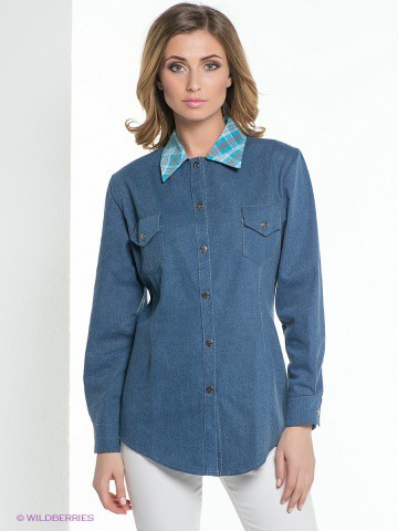   Блуза ELENA FEDEL 109 синяя 