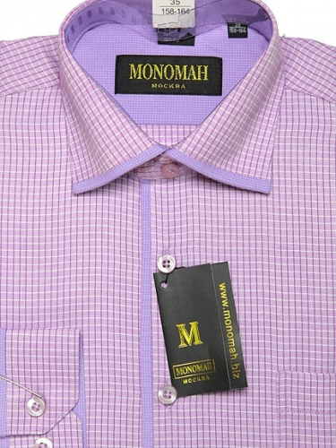 Рубашка MONOMAH AKS-007/012-П,сиреневый,клетка