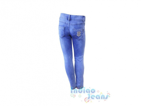  Облегченные рваные джинсы для девочек, арт. I33094.