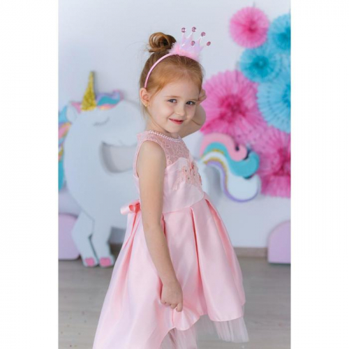 Платье нарядное для девочки MINAKU «Джульетта», рост 134 см, цвет розовый