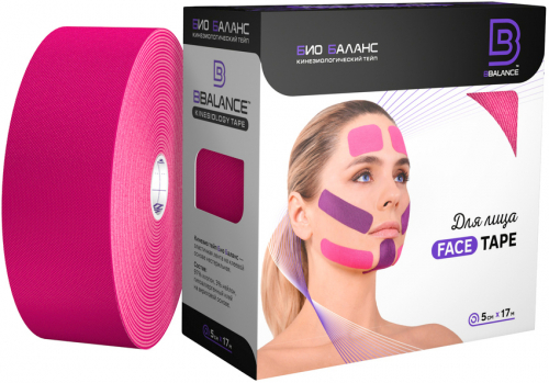Тейп для лица BB FACE TAPE™ 5 см × 17 м хлопок розовый