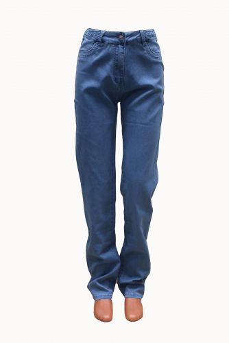 SS72607-2465--Слегка приуженные голубые с косичкой джинсы р.11,13,15