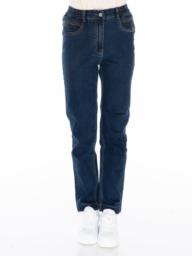 M-BL73012-4108-1--Слегка приуженные синие джинсы ЕВРО р.9