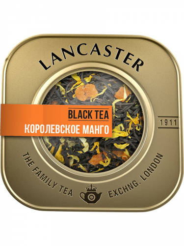Чай чёрный LANCASTER с ароматом манго, 75 гр (железная банка)