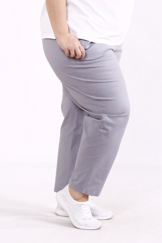 b090-2 | Удобные серые брюки на резинке