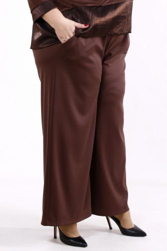 b087-3 | Шоколадные трикотажные брюки